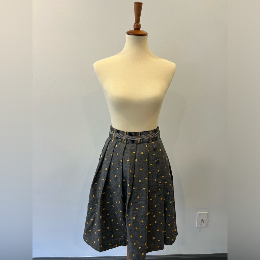 Anthropologie Plenty by Tracy Reese pleated polka dot skirt